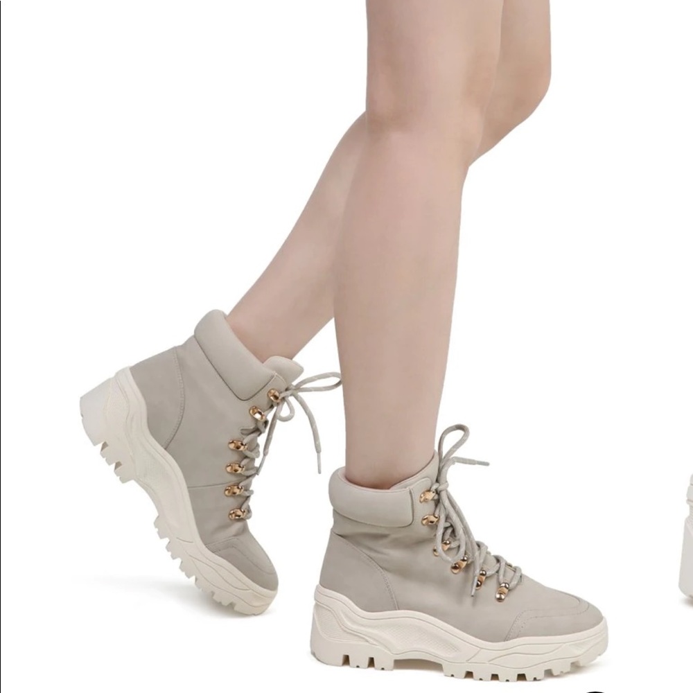 Primark Cushion Collared Chunky Ankle Boots Y2K Streetwear Comfy Fairy Grunge